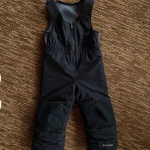 Columbia Snow Bibs~Insulated Waterproof Snow Pants~Size 4Toddler~Black~ row Cuff